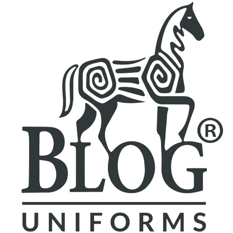 White lab coat with a name badge and pockets, worn by a healthcare professional.